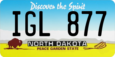 ND license plate IGL877