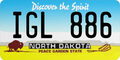 ND license plate IGL886