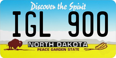 ND license plate IGL900