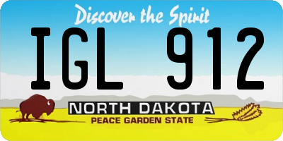 ND license plate IGL912