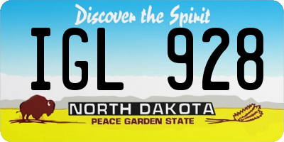 ND license plate IGL928