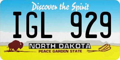 ND license plate IGL929