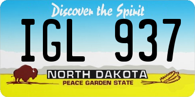 ND license plate IGL937