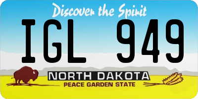 ND license plate IGL949