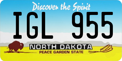 ND license plate IGL955