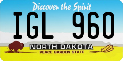 ND license plate IGL960