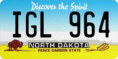 ND license plate IGL964