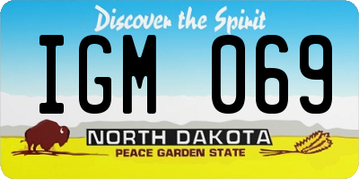 ND license plate IGM069