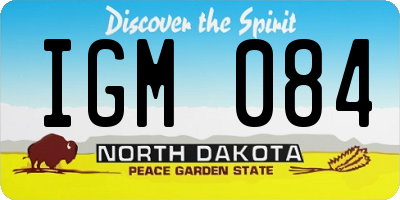 ND license plate IGM084