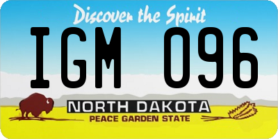 ND license plate IGM096