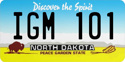 ND license plate IGM101