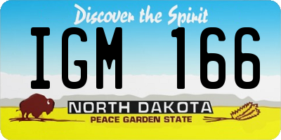 ND license plate IGM166