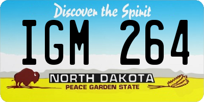 ND license plate IGM264