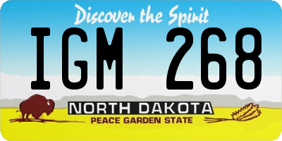 ND license plate IGM268