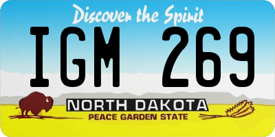 ND license plate IGM269