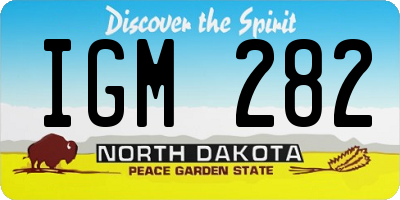 ND license plate IGM282