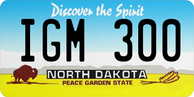 ND license plate IGM300