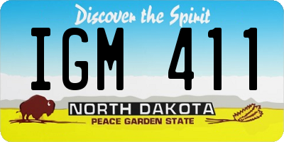 ND license plate IGM411