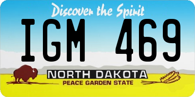 ND license plate IGM469
