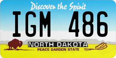 ND license plate IGM486