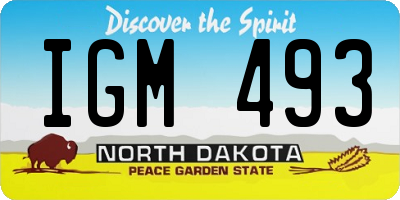 ND license plate IGM493