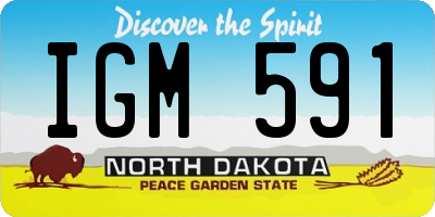 ND license plate IGM591