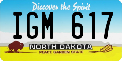 ND license plate IGM617