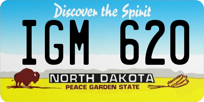 ND license plate IGM620