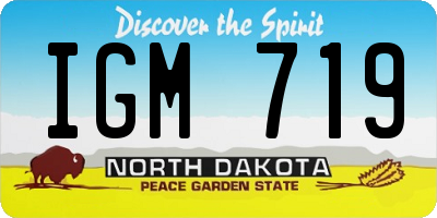 ND license plate IGM719