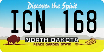 ND license plate IGN168