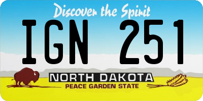 ND license plate IGN251