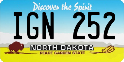 ND license plate IGN252