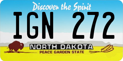 ND license plate IGN272