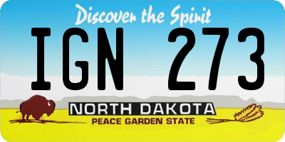 ND license plate IGN273
