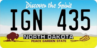 ND license plate IGN435