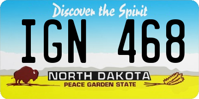 ND license plate IGN468