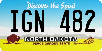 ND license plate IGN482