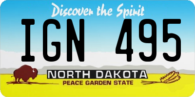 ND license plate IGN495
