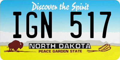ND license plate IGN517