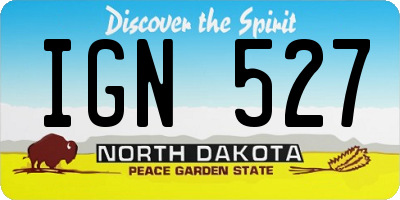 ND license plate IGN527