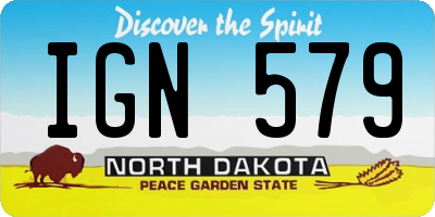 ND license plate IGN579