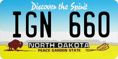 ND license plate IGN660