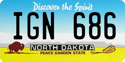 ND license plate IGN686