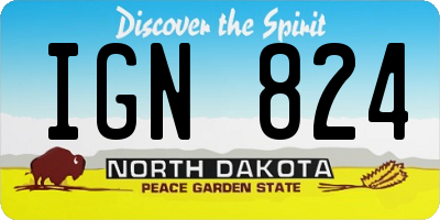ND license plate IGN824