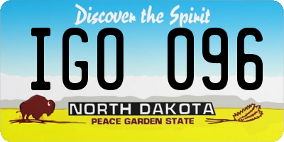 ND license plate IGO096