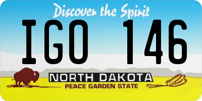 ND license plate IGO146