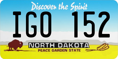 ND license plate IGO152