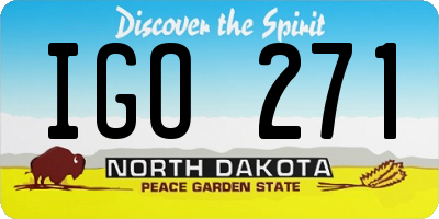 ND license plate IGO271