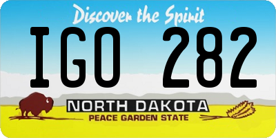 ND license plate IGO282