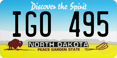 ND license plate IGO495